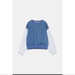 Zara Contrasting Top ( Blue/S )